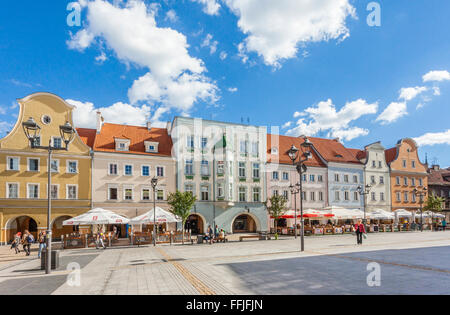 Polonia, Alta Slesia, Gliwice (Gleiwitz), la vista del Rynek, la piazza del mercato Foto Stock
