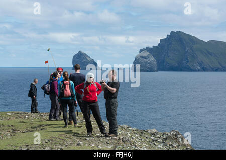 Il National Trust for Scotland work party st Kilda Foto Stock