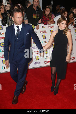 Settembre 28, 2015 - Christian Horner e Geri Halliwell frequentando il Pride of Britain Awards 2015 presso Grosvenor House Hotel in Foto Stock