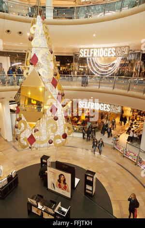 I magazzini Selfridges, il Bullring Shopping Centre a Natale, Birmingham REGNO UNITO Foto Stock