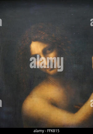 San Giovanni Battista, 1513-1515 da Leonardo da Vinci. Il museo del Louvre. Parigi. La Francia. Foto Stock