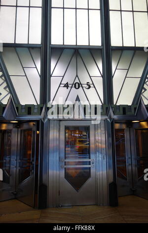 Ingresso al Chrysler Building, Midtown Manhattan, New York New York, Stati Uniti d'America Foto Stock