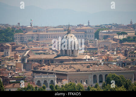 Parere di Roma dal Gianicolo Foto Stock