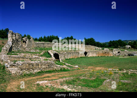 Italia, Basilicata, Grumentum, antica città romana, anfiteatro Foto Stock