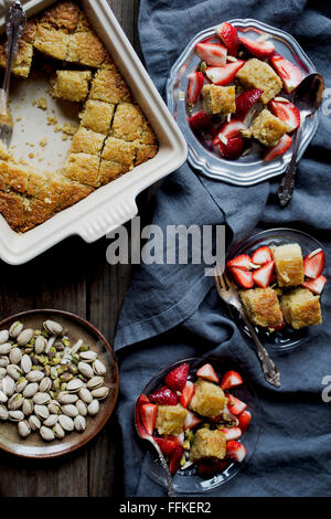 Noce di cocco Torta di semolino Foto Stock