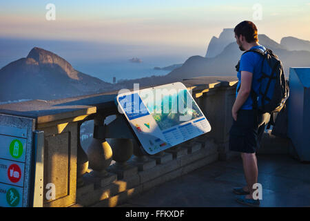 Corcovado. Rio de Janeiro. Il Brasile Foto Stock