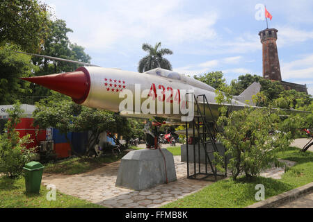 Il MIG-21 N. 4324 del Vietnam popolare di Air Force responsabile di tiro giù 14 aereo USA durante la Guerra del Vietnam. Foto Foto Stock