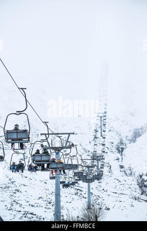 Sedia di sci a Glencoe mountain resort. Foto Stock