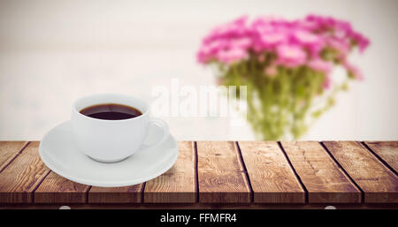 Immagine composita di fiori freschi nella sala riunioni Foto Stock