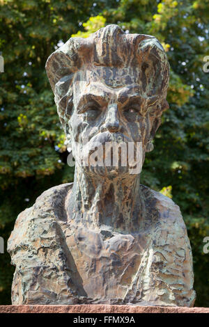 Schweitzer, Albert, 14.1.1875 - 4.9.1965, medico tedesco (missionario medico), ritratto, busto del medico Albert Schweitzer, Kaysersberg (Monte Kayserser), Alsazia, Foto Stock