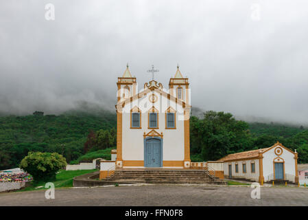 Chiesa in Ribeirão da Ilha di Florianopolis, Santa Catarina, Brasile. La principale meta turistica nel sud della regione. Foto Stock