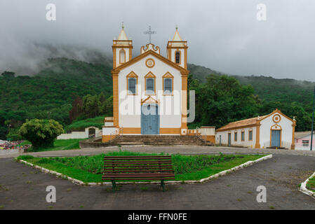 Chiesa in Ribeirão da Ilha di Florianopolis, Santa Catarina, Brasile. La principale meta turistica nel sud della regione. Foto Stock