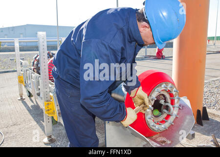 Pipeline Inspection, pigging Foto Stock