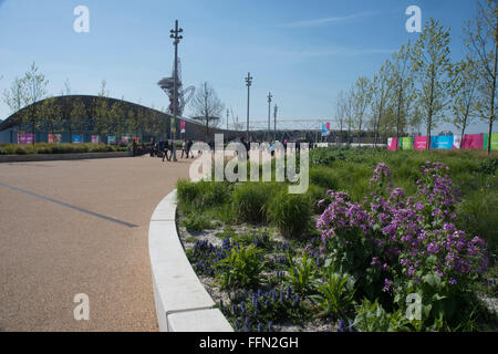 Il centro acquatico, Queen Elizabeth Olympic Park, Stratford, London, E20, Regno Unito Foto Stock