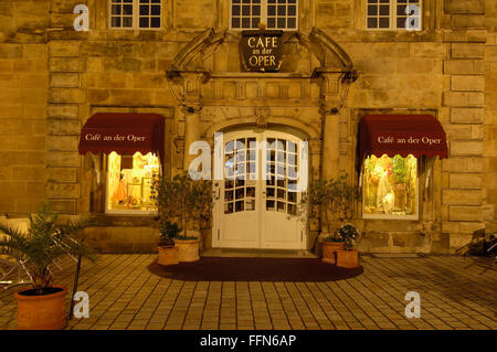 Bayreuth, Opera Cafe, Opera Street, opernstrasse, Alta Franconia, Franconia, Baviera, Germania Foto Stock