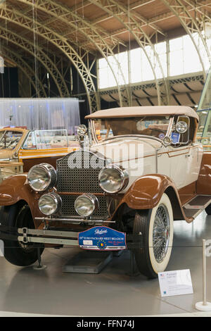 1929 Packard vintage auto sul display in Autoworld Classic Car Museum, Bruxelles, Belgio, Europa Foto Stock