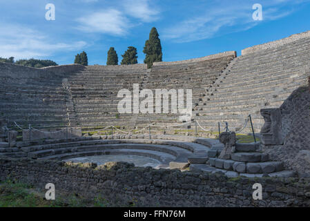 Anfiteatro di Pompei o arena romana in antiche città di Pompei, Italia, Europa Foto Stock