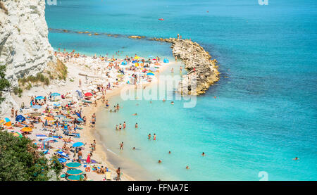 Famosa Spiaggia Urbani a Sirolo in Italia. Foto Stock
