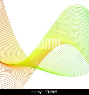 Abstract di colore linee ondulate. Illustrazione Vettoriale . Illustrazione Vettoriale