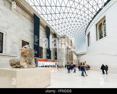 La Great Court al British Museum, Bloomsbury, London, England, Regno Unito Foto Stock