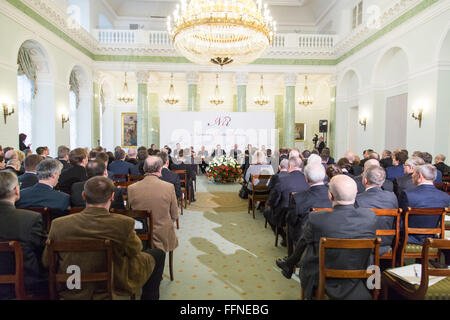 Varsavia, Polonia. Xvi Feb, 2016. Il polacco di Sviluppo Nazionale riunione del Consiglio nel Palazzo presidenziale il 16 febbraio 2016 a Varsavia in Polonia. Credito: MW/Alamy Live News Foto Stock