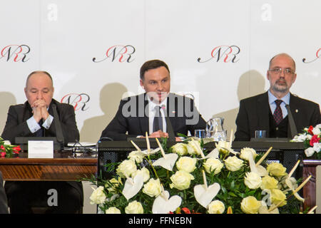 Varsavia, Polonia. Xvi Feb, 2016. Il polacco di Sviluppo Nazionale riunione del Consiglio nel Palazzo presidenziale il 16 febbraio 2016 a Varsavia in Polonia. Credito: MW/Alamy Live News Foto Stock