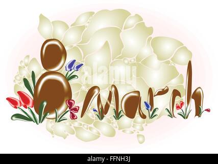 Womens giorno 8 marzo dello sfondo. EPS10 illustrazione vettoriale Illustrazione Vettoriale