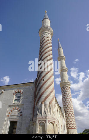 I minareti di Uc Serefeli moschea di Edirne, Turchia Foto Stock