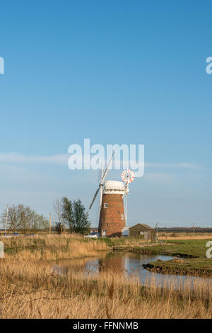 Horsey windpump, Horsey, Norfolk Broads Foto Stock