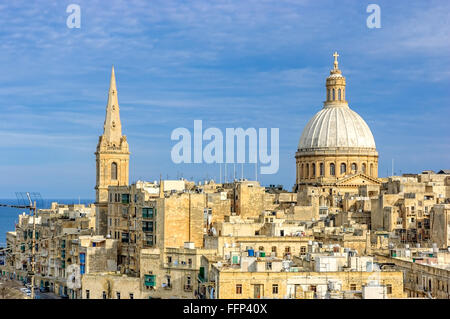 Cattedrale Anglicana di San Paolo e la chiesa del Carmine Foto Stock