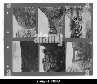 Questo libro vintage, intitolato 'Fund. Canadian Official War Photographs; volume 2," mostra una collezione di fotografie di guerra ufficiali del Canada, fornendo un resoconto storico di eventi militari significativi. Le immagini offrono una prospettiva unica sul coinvolgimento del Canada in varie guerre, catturando momenti chiave e scene dell'epoca. Foto Stock