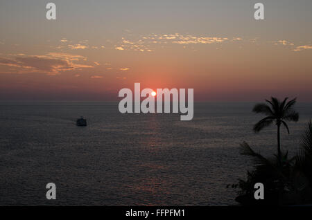 Tramonto a Acapulco Messico La Quebrada Foto Stock