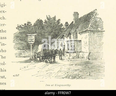 Questo libro d'epoca descrive la via dei pellegrini da Winchester a Canterbury, un percorso storico utilizzato dai pellegrini medievali. Comprende quarantasei illustrazioni di A. Quinton e mappe che descrivono il viaggio e il suo significato. Foto Stock