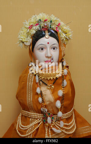 Dea Gauri portato e adorato durante Ganesh Ganpati festival , Thane , Maharashtra , India Foto Stock