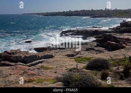 Il villaggio sul mare di Hermanus lungo la Walker Bay costa della provincia del Capo occidentale della costa del sud in Sud Africa. Foto Stock