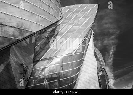 Fondation Louis Vuitton Paris, Francia in bianco e nero Foto Stock