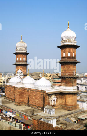 Jama Masjid costruita nel 1837 da Qudsia iniziata , Bhopal , Madhya Pradesh , India Foto Stock