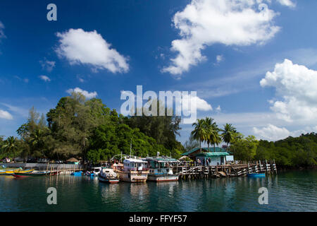 Jetty Wandoor delle isole Andamane India Asia Foto Stock