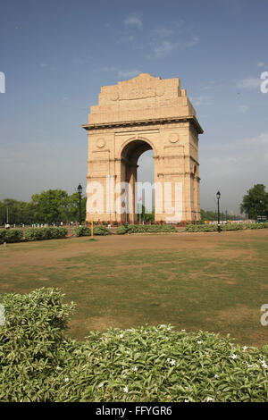 India Gate originariamente chiamato tutta l India War Memorial monument , Rajpath , New Delhi , India Foto Stock