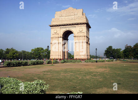 India Gate originariamente chiamato tutta l India War Memorial monument , Rajpath , New Delhi , India Foto Stock
