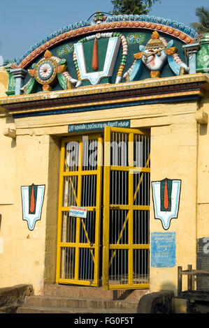 Sri Ranganathaswamy Tempio porta d'ingresso, Tiruchirappalli, Tiruchi, Trichy, Tamil Nadu, India Foto Stock