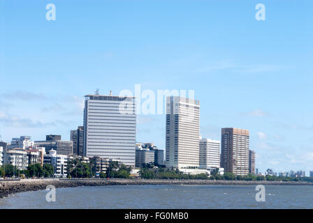 Air India Hilton tower Apsara appartamenti altri edifici residenziali Nariman Point Marine Drive Churchgate Mumbai Maharashtra Foto Stock