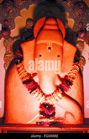 Ashtavinayak Ganpati Mandir, Ganesh idol replica, Ballaleshwar, Pali, Sudhgad, Sudhgarh, Raigad, Raigarh, Maharashtra, India, Asia Foto Stock