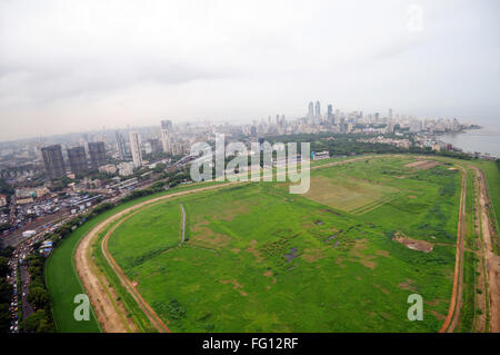 Vista aerea del mahalaxmi race course ; Mumbai Bombay ; Maharashtra ; India Foto Stock