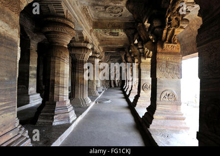 Grotta Paravasudeva Badami Bagalkot Karnataka India Asia Ott 2010 Foto Stock