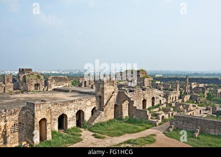 Golconda fort ; Hyderabad ; Andhra Pradesh ; India Foto Stock