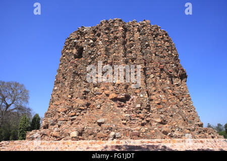 Alai Minar in Qutab Minar complesso costruito in 1311pietra arenaria rossa torre , Delhi , India Sito Patrimonio Mondiale dell'UNESCO Foto Stock