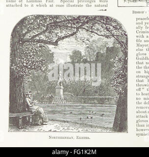 Questa guida illustrata fornisce una panoramica delle attività commerciali e commerciali locali di Exeter, offrendo informazioni utili su dove fare acquisti e sull'economia locale. Foto Stock