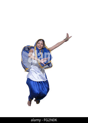 Eseguire ballerini folk dance bhangra signor#779D Foto Stock