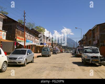 Area di mercato ; Pahalgam ; Jammu e Kashmir ; India Foto Stock